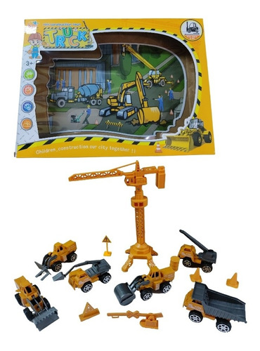 Kit Carrinhos De Construção Construtor Mini Truck Promoção 