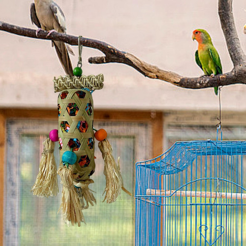 Juguete De Jaula Colgante Para Loros, Juguete Interactivo