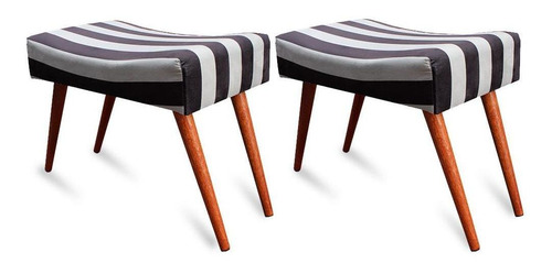 Kit de 2 puff Inbox Bed Hamburg con patas rectangulares de madera