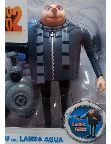 Muñeco Gru Con Lanza Agua / Despicable Villano 2 En Blister (Usado)