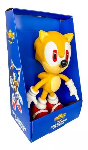 Boneco Sonic Pelúcia Cor Amarelo Antialérgico 50cm Fofinho