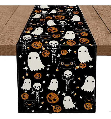 Camino De Mesa De Halloween De 13 X 72 Pulgadas, Calabaza, F