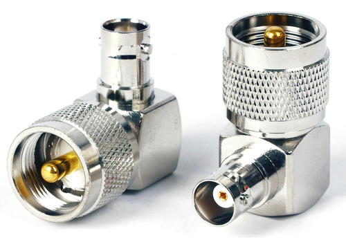 Triswenic Uhf Macho Pl259 Bnc Conector Angulo Recto Hembra
