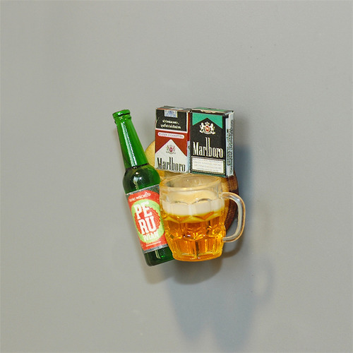 Imán De Nevera Miniatura Mundial Cerveza Imán Creativo En