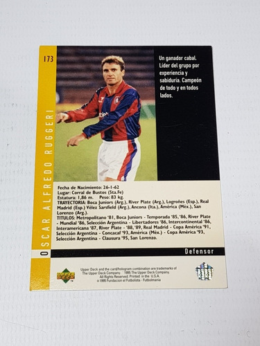 Imagen 6 de 10 de Figuritas Fútbol Upper Deck 1995 Lote X 49 Mag 56282