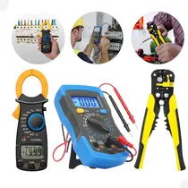 Comprar Kit Multimetro Digital Desencapador Alicate Amperimetro