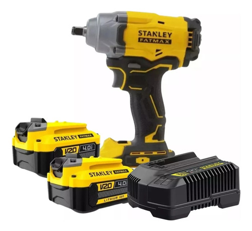 Chave De Impacto 1/2 + 2 Baterias 20v 4ah Sbw920b Stanley