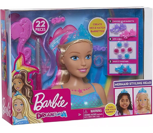 Barbie Dreamtopia Sirena Peinados Y Accesorios Magicos Gmv40