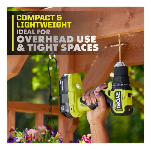 Ryobi Psbdd02 Taladro Eléctrico Hp Brushless Verde Lima 50 (Usado)