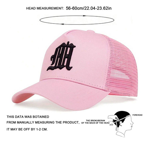 Gorra De Béisbol Unisex Con Letra M, Primavera, Net Hop, Mod