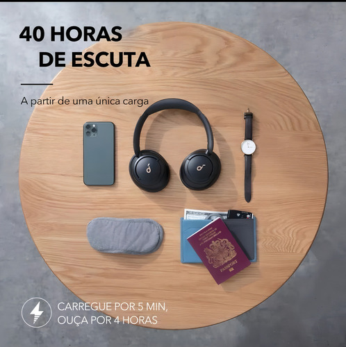 Fone De Ouvido Over-ear Sem Fio Soundcore Life Q30 Rosa Sakura Pink
