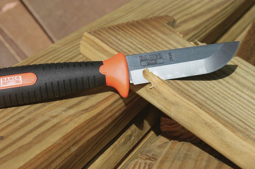 Imagen 3 de 4 de Cuchillo Formón Bahco 2449 Hoja 10cm Carbono Lomo 4mm Funda