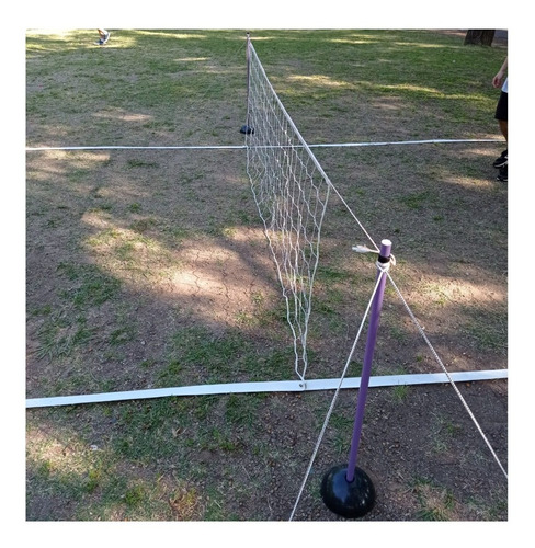 Imagen 2 de 6 de Set De Futbol Tenis 5mts Red Parantes Soga Estacas Voley
