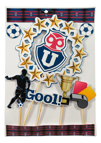 Topper Torta Cumpleaños La U De Chile (5 Unidades)
