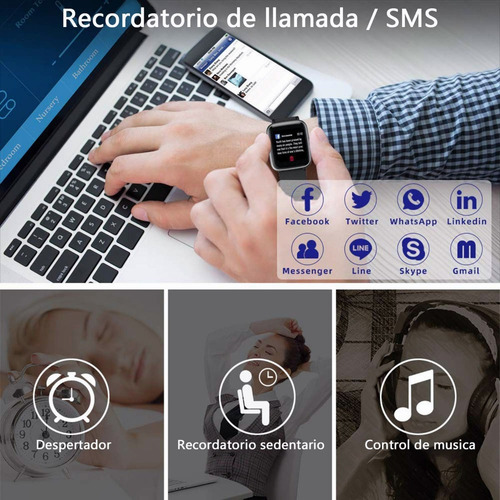 Reloj Inteligente Besoner B57 Bluetooth Deportivo Ip67