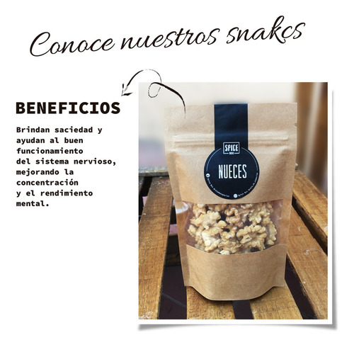 Nuez Cuarto Mariposa Extra Light X 100 Gr Snack Spice Box Cp