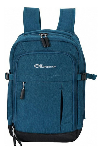 Mochila Elf Portanotebook Reforzada Verde Musgo Liso