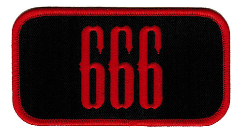 Parche 666 Numero Bestia Bordado Emblema Satanico Diablo