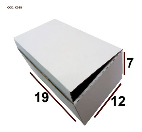 10 Caixas De Papelão Branco 19 X 12 X 07 Correios Ecommerce