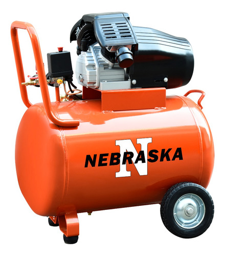 Compresor De Aire Nebraska Neco03100 100l 2500w 3hp 115 Psi Color Naranja Frecuencia 0 Mhz