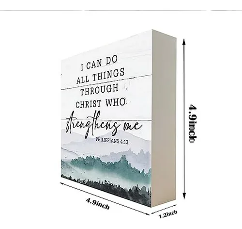 Caja Inspiradora: Versículo Filip 4:13, Decoración Mesa