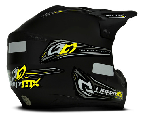 Capacete Pro Tork Motocross Preto Cor Preto-fosco Desenho Solid Tamanho do capacete 58