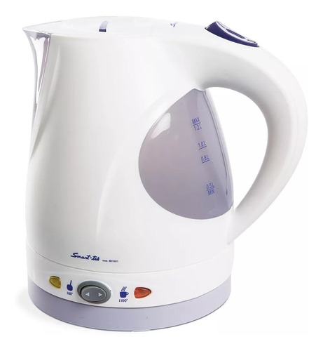 Pava eléctrica Smart-Tek SD1021 color blanca 220V 1.2L