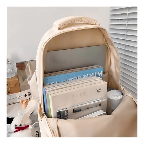 Mochila Urbana Sanmu Dingye Color Blanco Diseño Lisa 15l