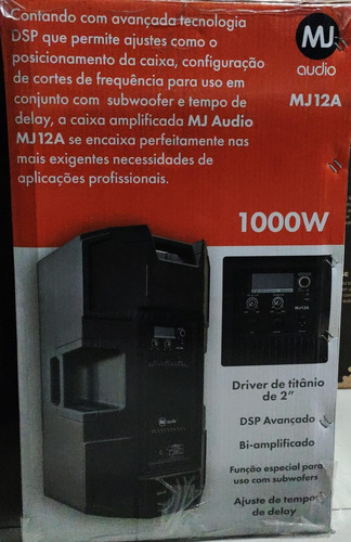 Caixa Mj Audio Mj12as De 1000w Com Bluetooth 110v/220v
