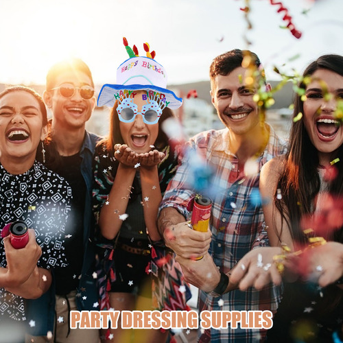 1 Juego De Gorro De Fiesta De Cumpleaños Y Gafas Divertidas