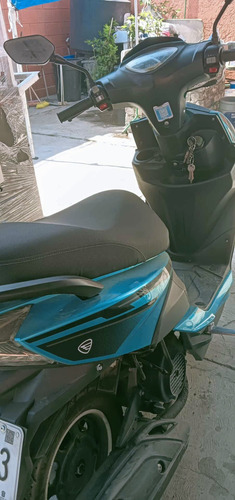 Azul Turquesa Con Negro Luces Neón Y Juego De 2 Llaves