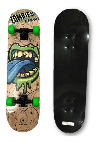 Skate Profesional Maple Doble Cola Madera Trucks Aluminio