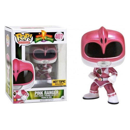 Funko Pop Pink Ranger 407 (metálico) Power Rangers Kimberly