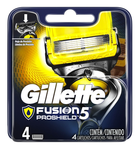 4 Repuestos Para Maquina Afeitar Gillette Fusion5 Proshield