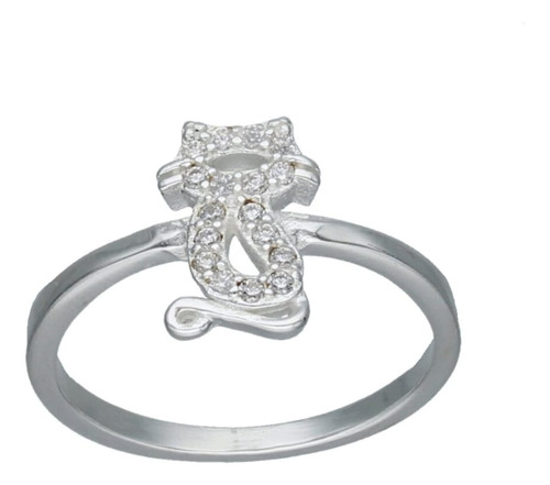 Anillo Gato Circones De Plata