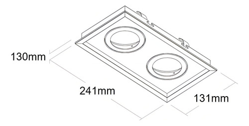 Spot Embutido Duplo Par20 Recuado Direcionavel Aluminio Bc Cor Branco Não Acompanha Lâmpadas