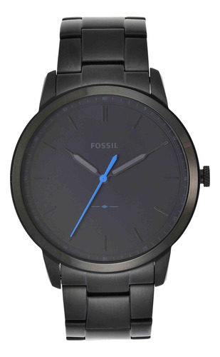 Reloj Fossil Minimalist Fs5308 Negro De Acero Inoxidable Par