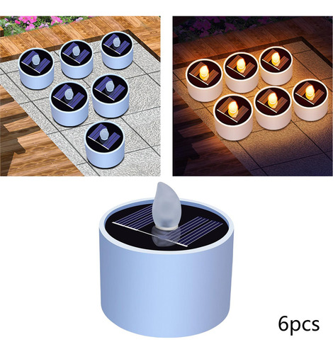 Velas Led Solares Realistas Tealight Con Energía Solar Para