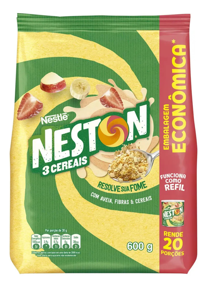 Cereal Neston 3 Cereais Nestlé Multicereais para Vitaminas 600 g