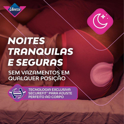 Absorvente Com Abas Libresse Noturno Boa Noite 8 Unidades