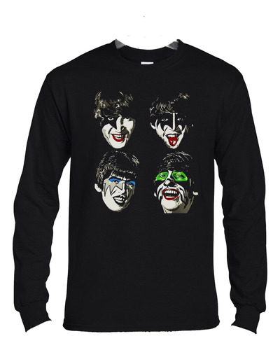 Polera Ml The Beatles Kiss Parody Rock Abominatron