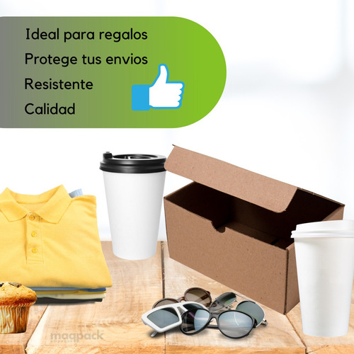 Imagen 1 de 4 de 50 Cajas De Cartón Microcorrugado Kraft 12x9x8 Cms 19009