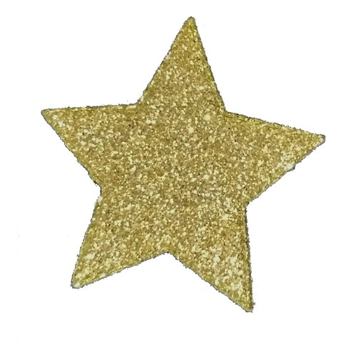  Estrellas Troqueles De Goma Eva Con Glitters 4,5cm X 25 U.