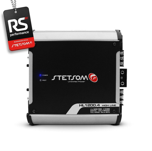 Imagem 3 de 6 de Amplificador De Som Stetsom Hl1200.4 High Line 2 Ohms 1200w
