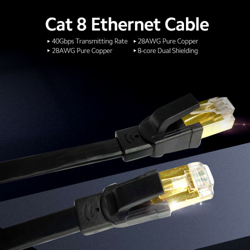 Cable Ethernet Cat 8 Cable Plano De Red De Internet 28 Awg