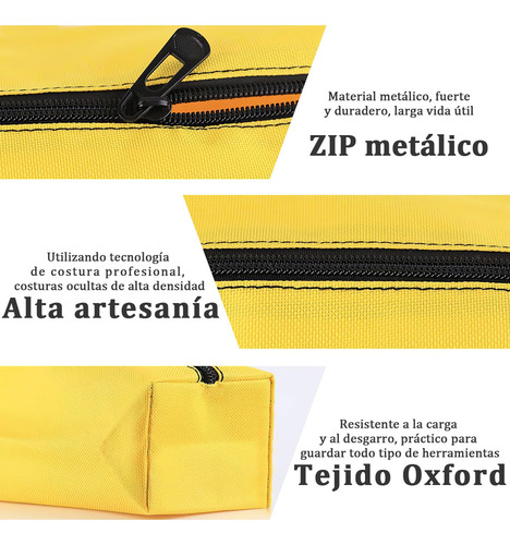 ( 5 Paquetes Bolsas Lona Con Cremallera Versátil Bolsa Mano