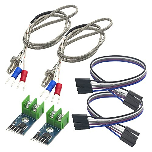 2 Pcs Módulo Max6675 Dc 35v + Termopar Tipo K Cable De...