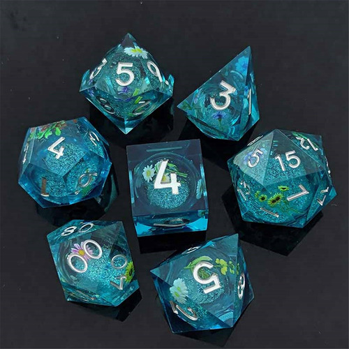 Calcomanía De Resina De Arena Movediza Para Dnd Dice Coc Run