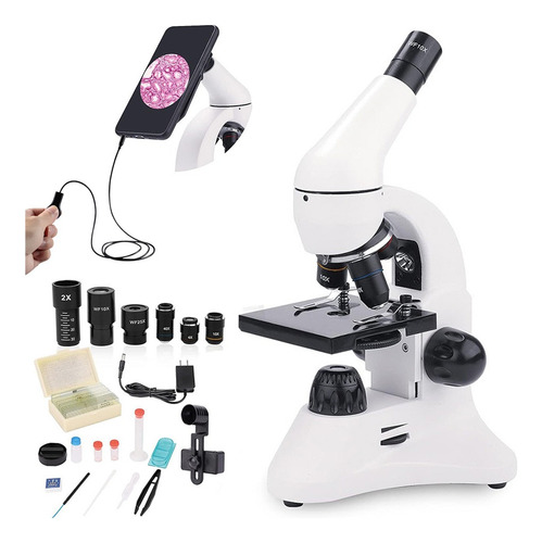 Microscopio Monocular2000x Profesional Óptico Con Accesorios