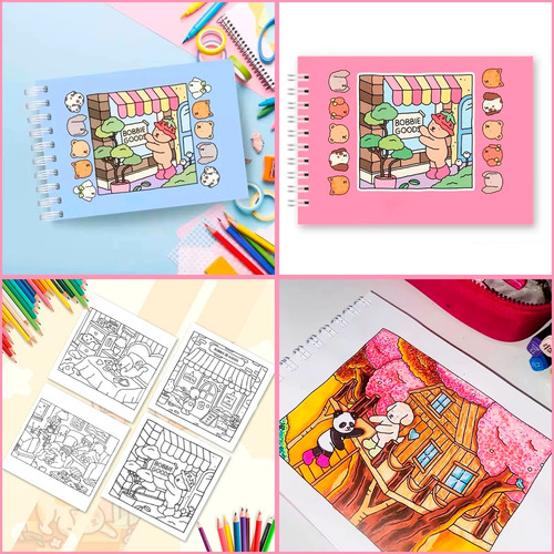 Libro Para Colorear Bobbie Goods, 50 Hojas, Dibujos, Pintura